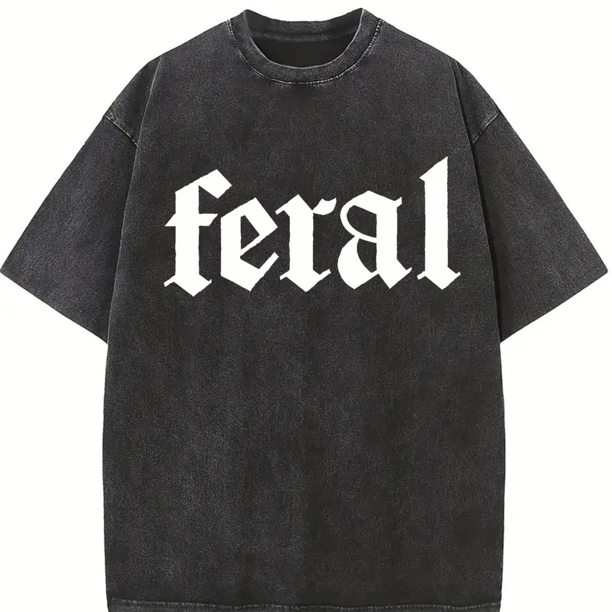 Feral Human Vintage Washed T-Shirt in Black