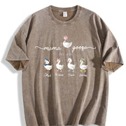 Mama Goose Family Vintage Washed T-Shirt in Brown