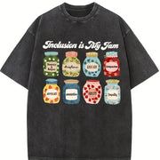 Inclusion Neurodiversity Vintage Washed T-Shirt in Black