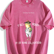 Do You Mind If I Take a Walk? Vintage Washed T-Shirt in Red