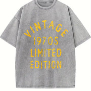 1970s 1970 Theme Classic for Ladies Cute Ladies Novelty Vintage Washed T-Shirt in Gray