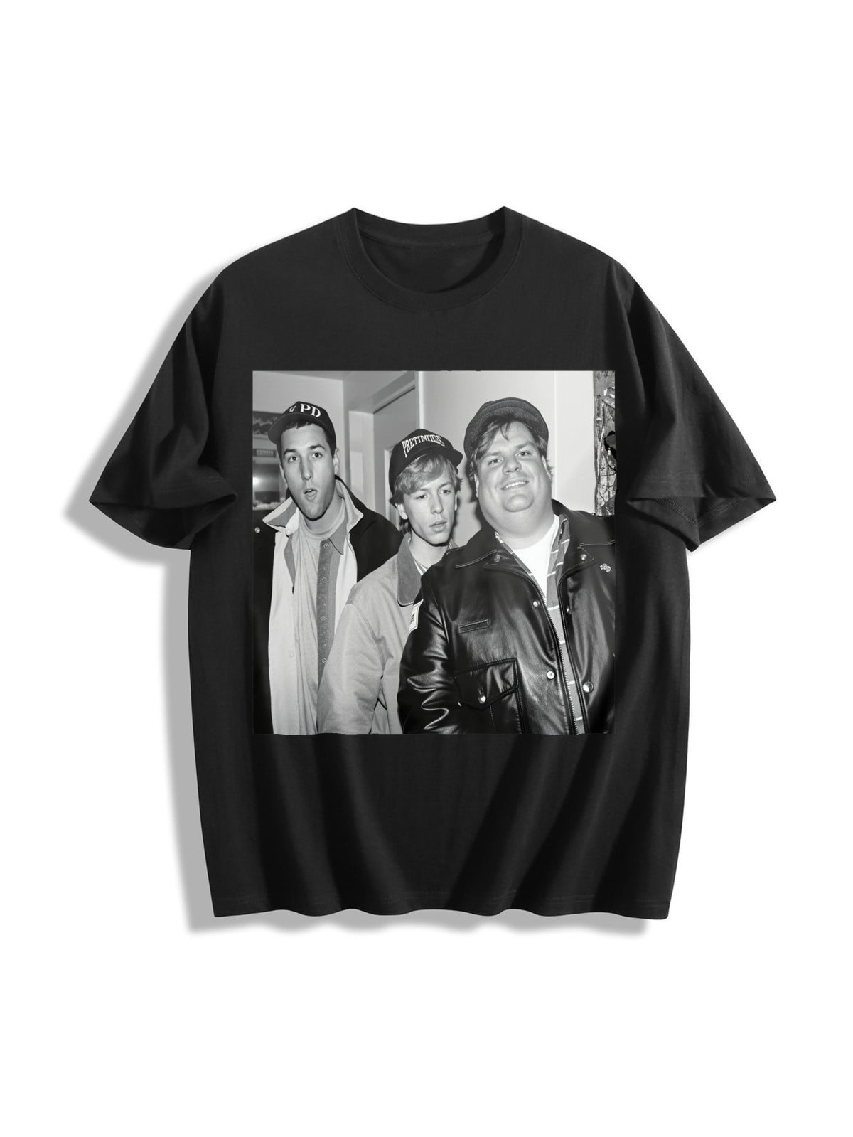 Adam Sandler Movies Actors Man Cotton T-Shirt in Black