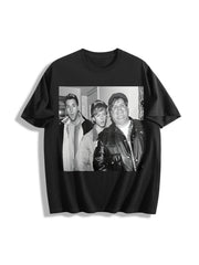 Adam Sandler Movies Actors Man Cotton T-Shirt in Black