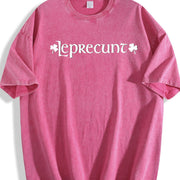 Leprecunt Baby - LEPRECUNT St. Patrick's Day Baby - vintage washed oversized T-shirt in Red