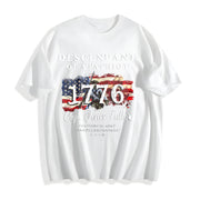Descendant of a Patriot Cotton T-Shirt in White