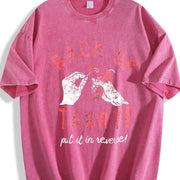Back Up Terry Put It in Reverse Fireworks Sarcastic Viral Vintage Washed T-Shirt in Red