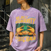 Reject Humanity Crab Vintage Washed T-Shirt in Purple