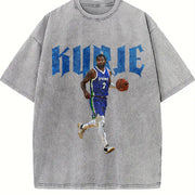 Kyrie Basketball For Dallas Fans vintage washed oversized T-shirt in Gray