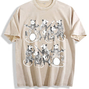 Possum Rock Band ® Vintage Washed T-Shirt in Beige