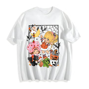 Rainbow Bright Brite Halloween Cotton T-Shirt in White