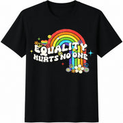 Equality Hurts No One Cotton T-Shirt in Black