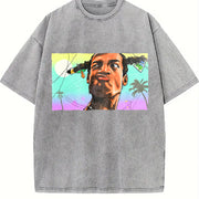 Statement - Valentine's Day for /Dad Vintage Washed T-Shirt in Gray