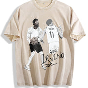 Irving US In USA 2024 vintage washed oversized T-shirt in Beige