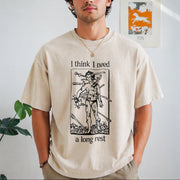 I Need a Long Rest Vintage Washed T-Shirt in Beige