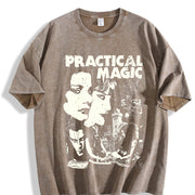 Practical Magic Vintage Movie vintage washed oversized T-shirt in Brown