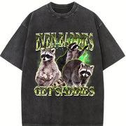 Even Baddies Get Saddies Vintage Washed T-Shirt in Black
