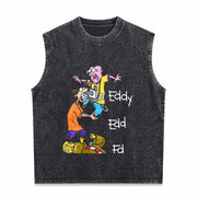 Edd N Eddy Stack Vintage Washed Tank Top in Black