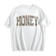 Retro Camo Western Cotton T-Shirt in White