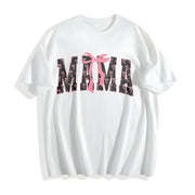 Coquette Bows Mama Cotton T-Shirt in White