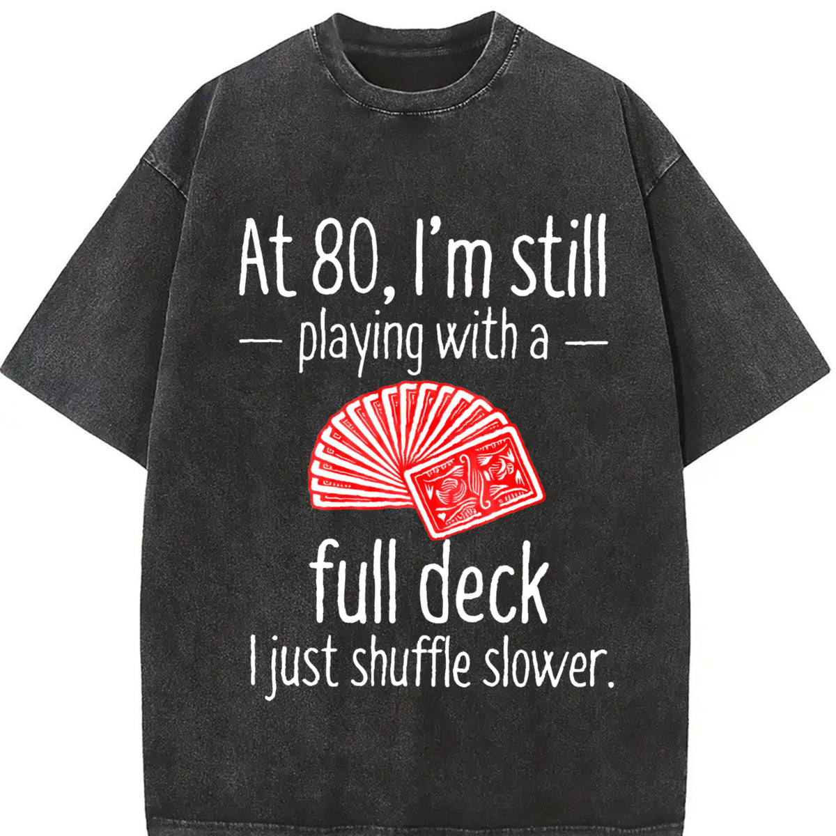 Retro-revival for Dad Vintage Washed T-Shirt in Black