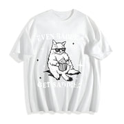 Even Baddies Get Saddies Cotton T-Shirt in White
