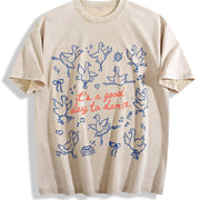 Dancer Silly Goose Vintage Washed T-Shirt in Beige