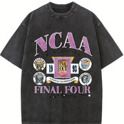 ZestLoop 1993 Final Four Basketball College Basketball Vintage Washed T-Shirt in Black