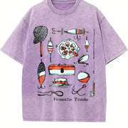 Fishing Lures Trade Vintage Washed T-Shirt in Purple