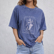If You Are Neutral In Situations Of Injustice vintage washed oversized T-shirt in Blue