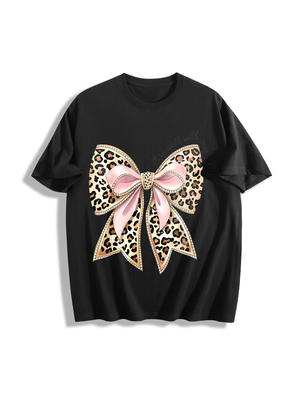 It Is Well with My Soul Cotton T-Shirt in Black