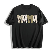 Mama Camo Mallard Duck Hunting Old School Camouflage Fall Cotton T-Shirt in Black