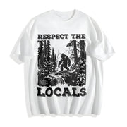 Respect the Locals Bigfoot Cotton T-Shirt in White
