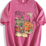Halloweentown Est 1998 Back and Front Vintage Washed T-Shirt in Red