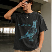 That's Coo Pigeon Lover Animal Meme Vintage Washed T-Shirt in Black