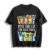 Pete the Cat the Eras Tour Cotton T-Shirt in Black