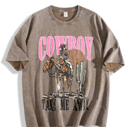 Country Music 90S Country Vintage Washed T-Shirt in Brown