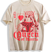 Distressed for Christmas & Attire Vintage Washed T-Shirt in Beige