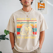 First of All I'm a Delight Sarcastic Angry Opossum Possum Vintage Washed T-Shirt in Beige