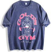 Gold's Gym Vintage Fitness vintage washed oversized T-shirt in Blue