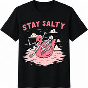 Stay Salty Beach Salty Cotton T-Shirt in Black