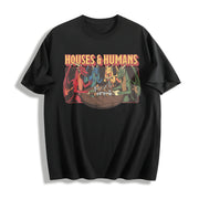 Houses and Humans Dnd Cotton T-Shirt in Black