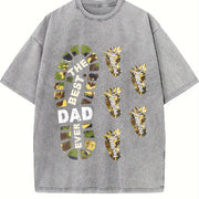 The Best Dad Ever Vintage Washed T-Shirt in Gray