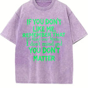 Mind Over Matter Bold Text for Spring and Outfits vintage washed oversized T-shirt in Purple