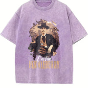 I'm Your Huckleberry Doc Holliday /Tombstone Western/ vintage washed oversized T-shirt in Purple