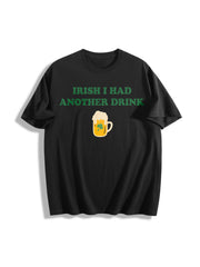 Irish I Had Another Drink Baby Cotton T-Shirt in Black