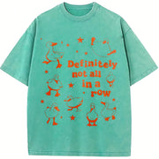 Ducks Not in a Row Vintage Washed T-Shirt in Blue