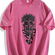 Ryomen Sukuna Know Your Place Fool Jujutsu Kaisen Heavy vintage washed oversized T-shirt in Red