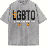 Legs Glutes Vintage Washed T-Shirt in Gray