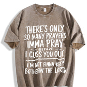 Street Style Holiday with Prayers and Cursing Relaxed Fit vintage washed oversized T-shirt in Brown