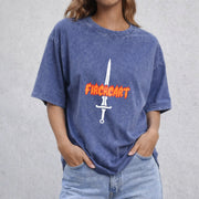 Fireheart vintage washed oversized T-shirt in Blue